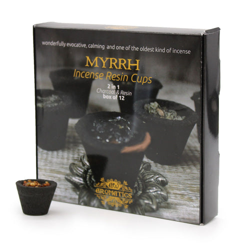 Boîte de 12 Coupelles de Résine – Myrrhe