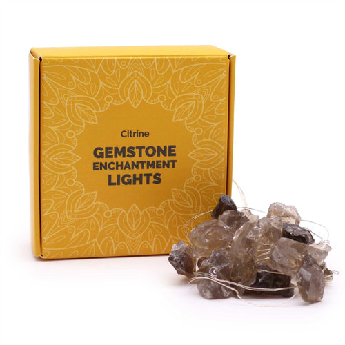 Guirlande Lumineuse aux Pierres Naturelles – Citrine