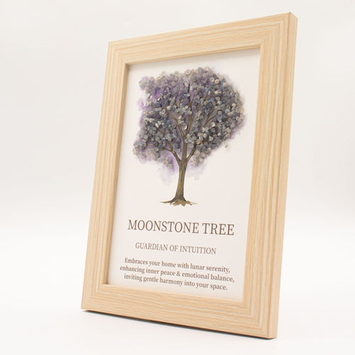 Tableau Arbre de Vie en Pierre de Lune – 20 × 14,7 cm