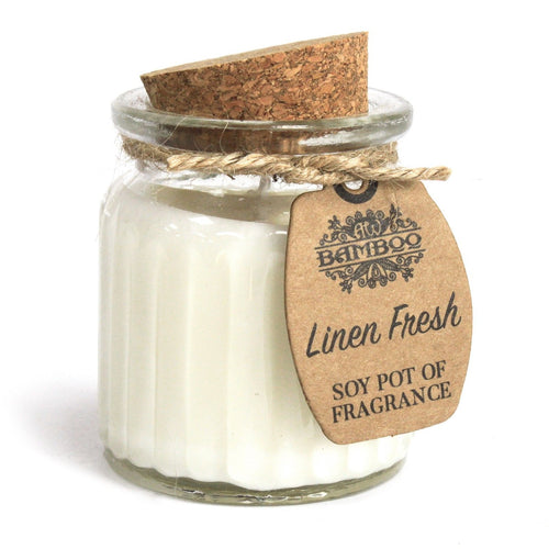 Bougie parfumée en cire de soja — Lin frais