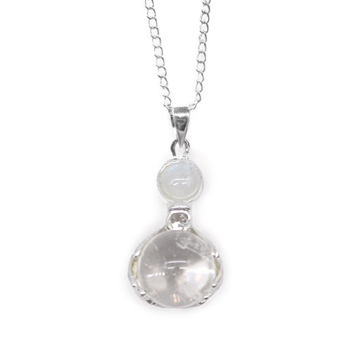 Pendentif Mains de Guérison en Pierre – Cristal de Roche