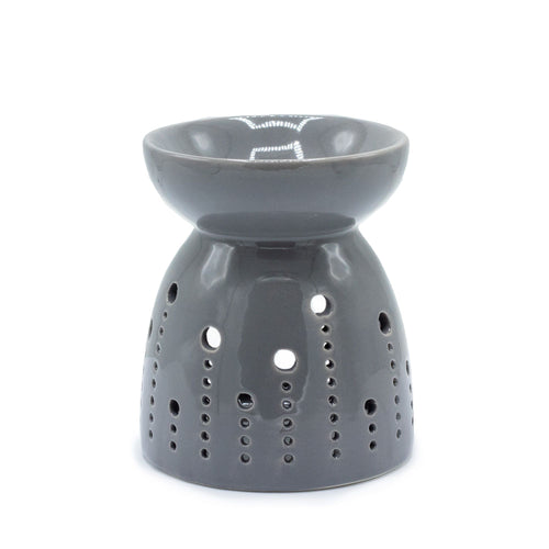 Brûle-parfum classique — Découpe bulles — Gris