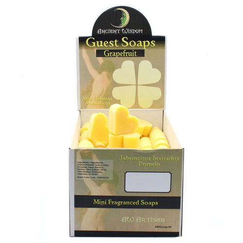 Savons Invités Cœur Pamplemousse – Lot de 10