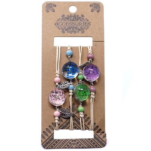 Bracelet Fleurs Séchées – Fleur et Feuille