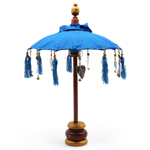 Mini Parasol Décoratif Bali Coton Turquoise – 40 cm