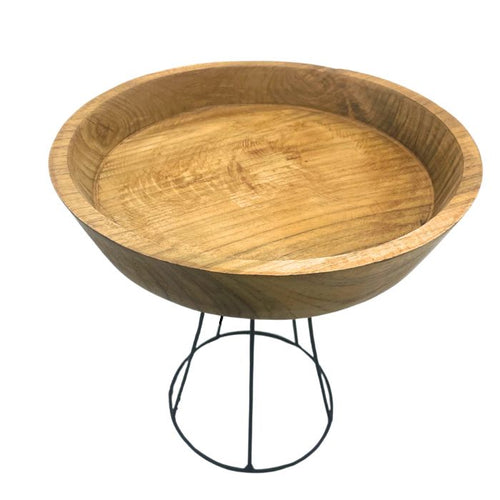 Bol Surélevé en Bois de Teck 20 cm - Grand Plateau