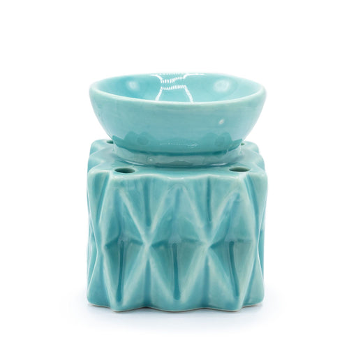 Brûle-parfum géométrique - Bleu