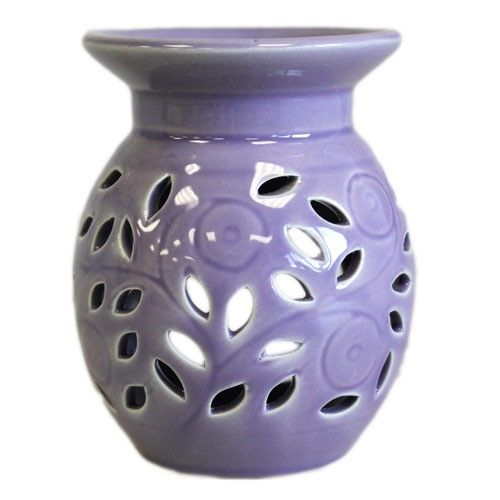 Brûle-Parfum Floral en Céramique – Lavande