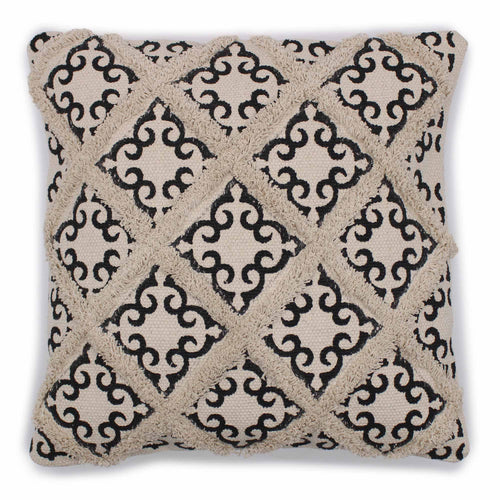 Housse de Coussin en Coton Losanges & Imprimé Luxe – 45 x 45 cm