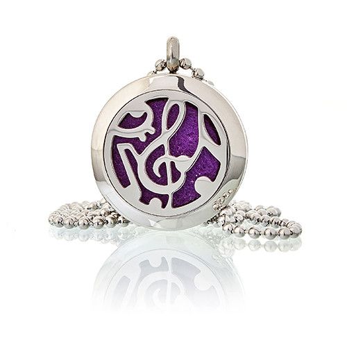 Collier Diffuseur d'Huiles Essentielles – Notes de Musique 25 mm