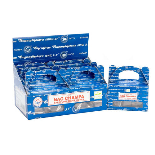 Cônes d'Encens à Reflux Satya Nag Champa (24 pièces)