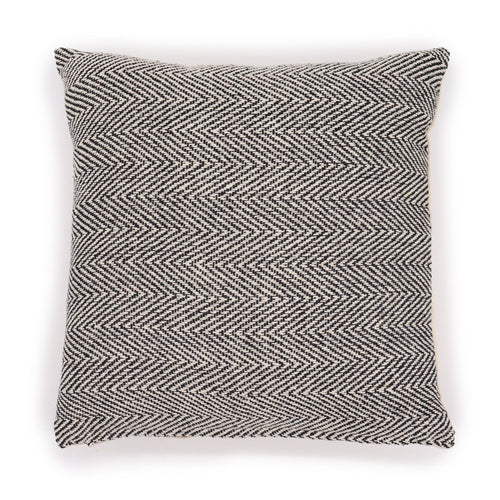 Housse de Coussin en Coton Chevrons Gris – 40 x 40 cm