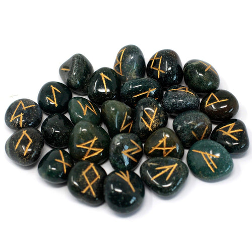 Jeu de Runes en Pierre en Pochette – Héliotrope