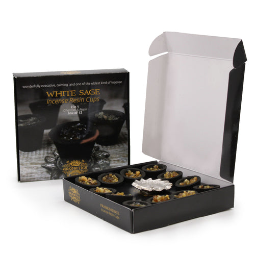 Boîte de 12 Coupelles de Résine – Sauge Blanche