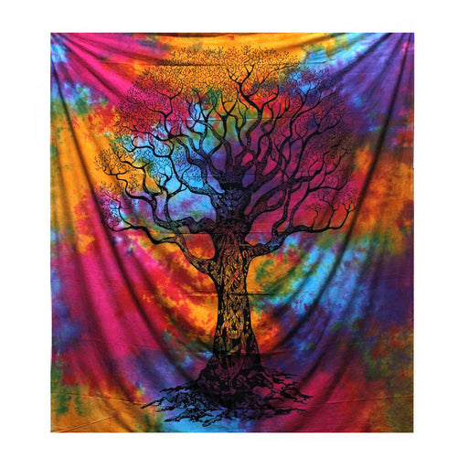 Tenture Murale & Couvre-lit Coton Arbre d'Hiver – Grand Format 230 x 200 cm