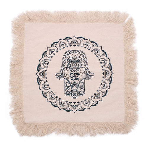 Housse de Coussin Mandala Hamsa 45x45 cm – Vert
