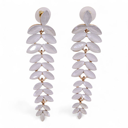 Boucles d'Oreilles Perle & Verre Vintage – Pendantes