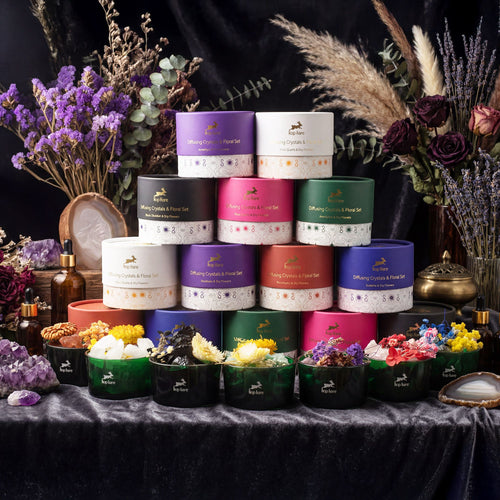 Coffret Cristaux Diffuseurs & Fleurs Séchées - Les Amoureux