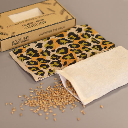 Coussin Yeux Relaxant à la Lavande en Coffret Cadeau – Léopard de Nuit