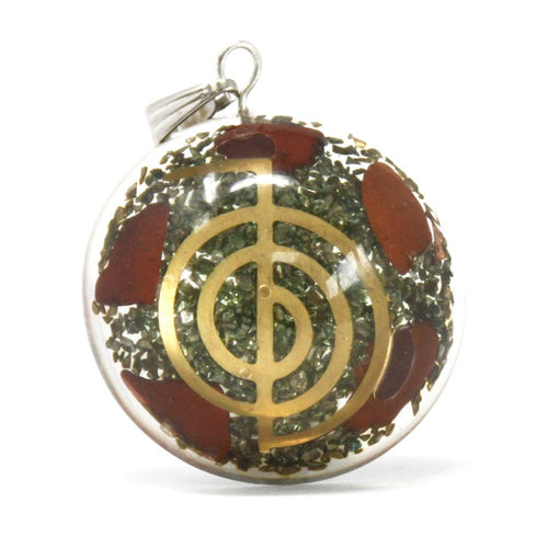 Pendentif orgonite — Dôme symboles de puissance