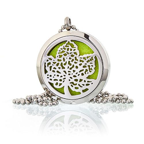 Collier Diffuseur d'Huiles Essentielles – Feuille 30 mm