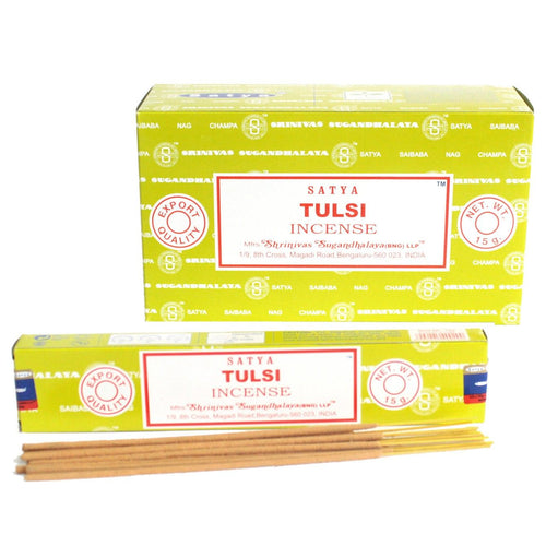Encens Satya Tulsi – Bâtonnets Indiens 15 g