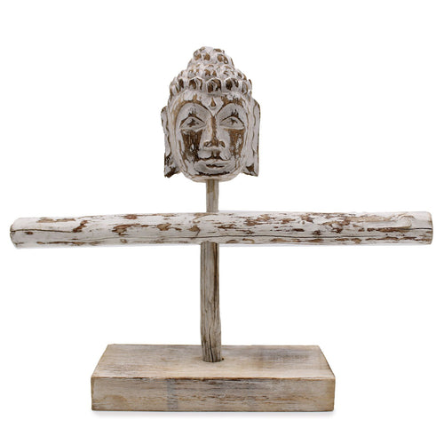 Présentoir à Bijoux Branche & Bouddha – Blanchi