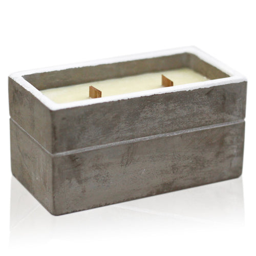Bougie en Béton Cire de Soja Grand Format – Citron Vert Épicé des Mers du Sud