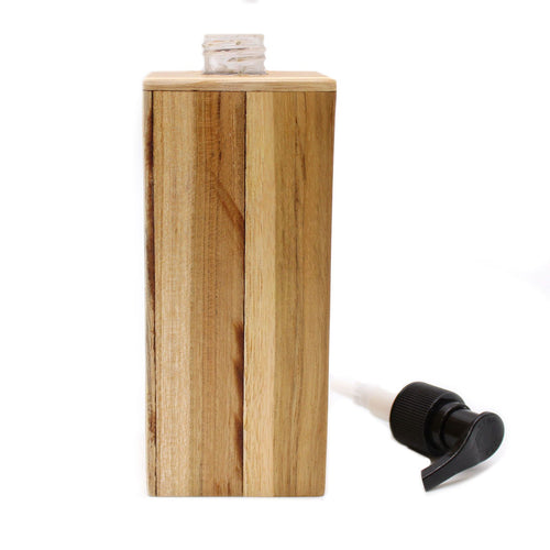 Distributeur de Savon en Bois de Teck – Carré