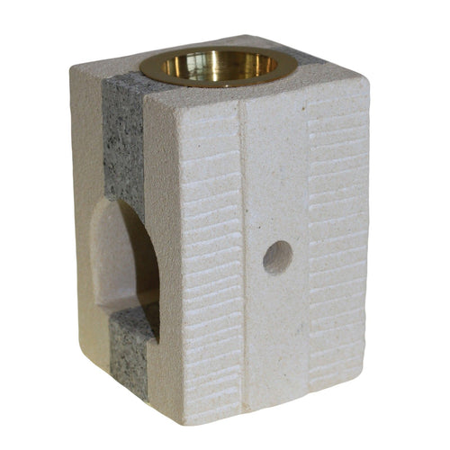 Brûle-parfum en Pierre Sculptée – Combo Carré