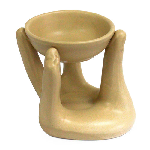 Brûle-Parfum Mains Ouvertes – Beige