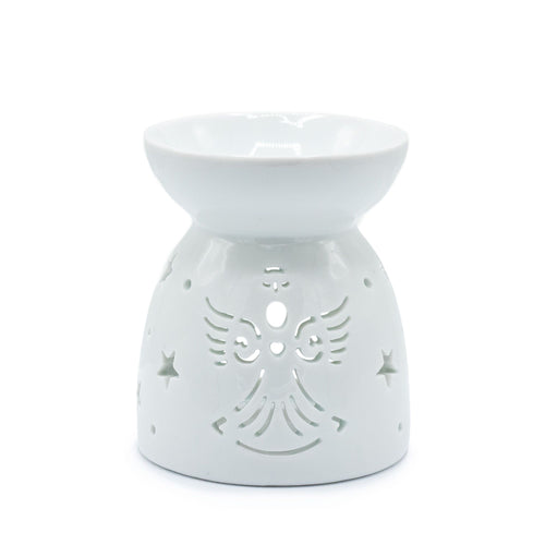 Brûle-parfum ange ajouré — Blanc