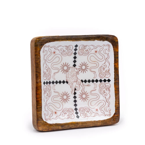 Vide-Poche Carré en Bois Émaillé Hop Hare – 15 cm
