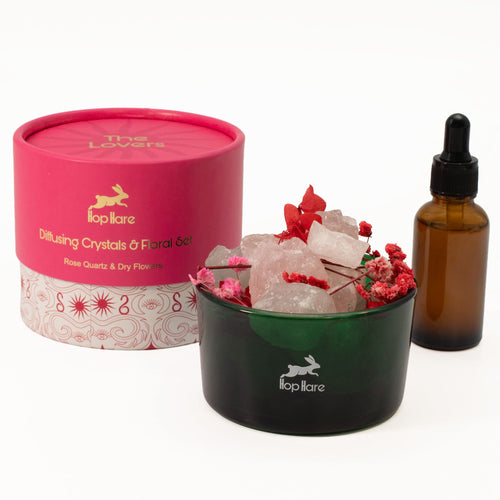 Coffret Cristaux Diffuseurs & Fleurs Séchées - Les Amoureux