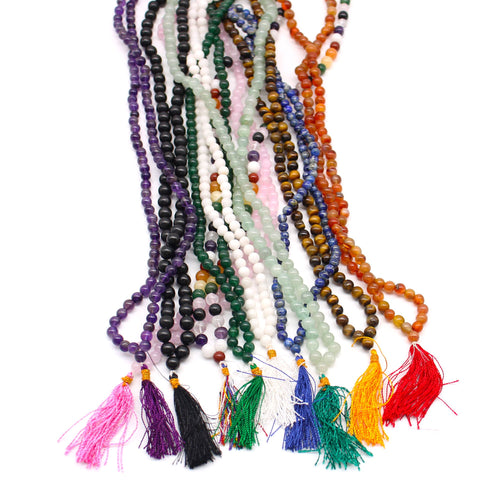 Mala 108 Perles en Quartz Rose