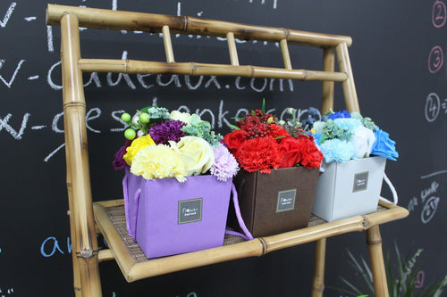 Bouquet de Fleurs de Savon – Rose Lavande & Œillet