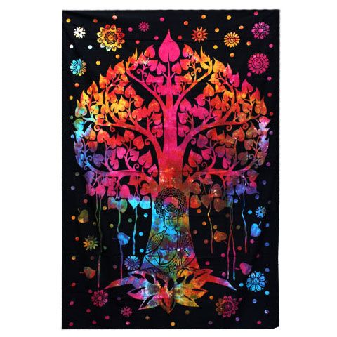 Tenture Murale en Coton Arbre de Bodhi – Format Double