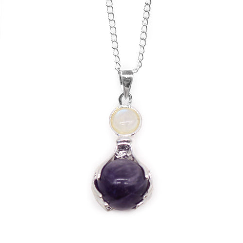 Pendentif Mains de Guérison en Pierre – Améthyste