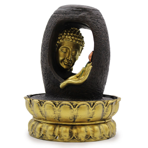 Fontaine d'Intérieur 30 cm – Bouddha Doré Mudra Vitarka