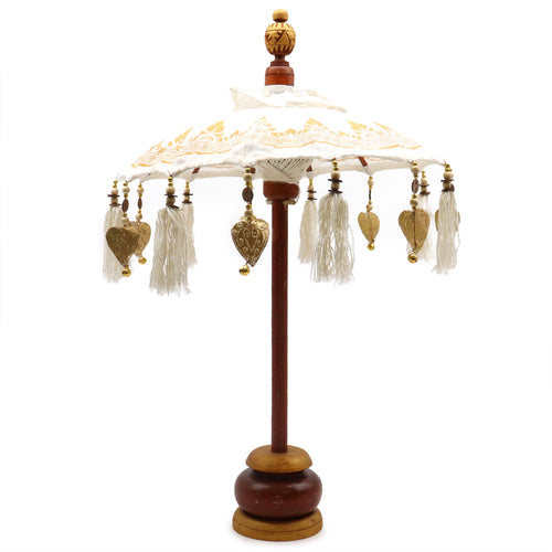 Mini Parasol Décoratif Bali Toile Dorée – 40 cm