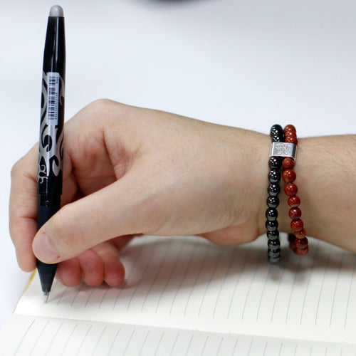 Bracelet Magnétique en Pierres Naturelles – Pierre Rouge