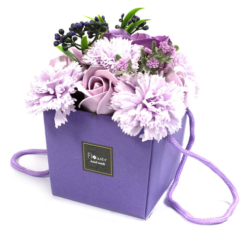 Bouquet de Fleurs de Savon – Rose Lavande & Œillet