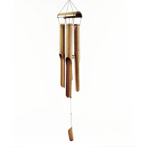 Carillon à Vent en Bambou Naturel – 4 Tubes