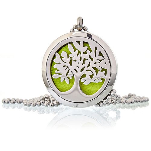 Collier Diffuseur d'Huiles Essentielles – Arbre de Vie 30 mm