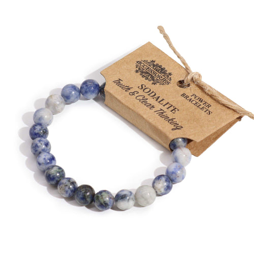 Bracelet en Sodalite – Perles 8 mm sur Élastique