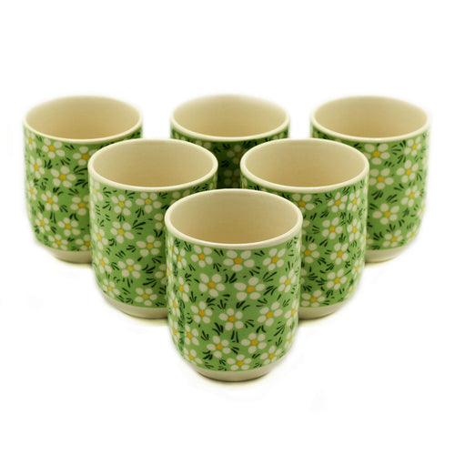 Tasse à Thé en Verre avec Infuseur – Motif Marguerite Verte
