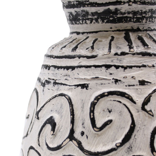 Vase en Céramique de Lombok – Forme Torsadée Crème