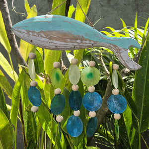 Carillon à Vent Poisson Turquoise & Capiz