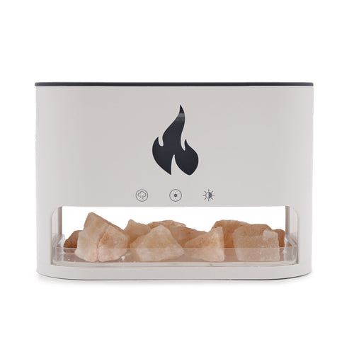 Diffuseur d'Arômes Effet Flamme – Chambre en Sel de l'Himalaya (USB-C)