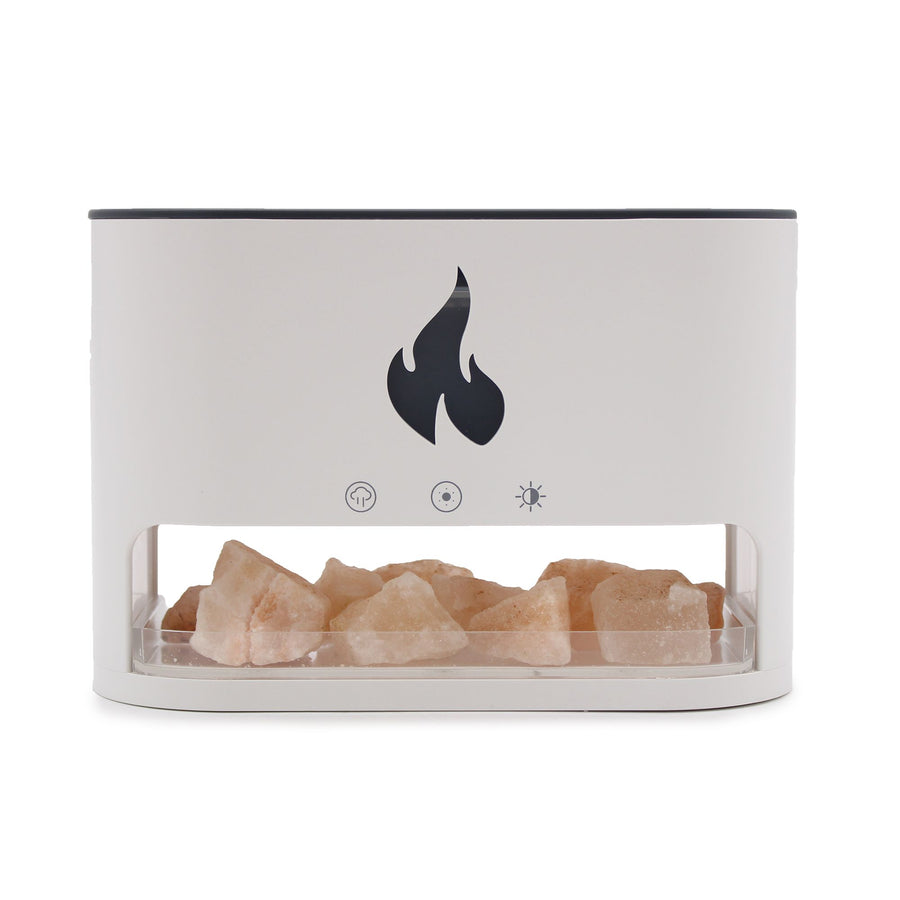 Diffuseur d'Arômes Effet Flamme – Chambre en Sel de l'Himalaya (USB-C)